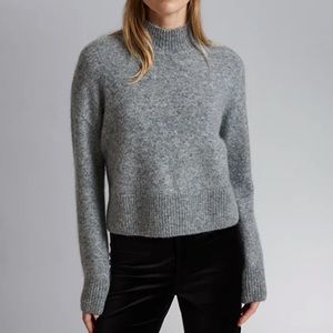 & Other Stories Cropped Mock Neck Knit Sweater